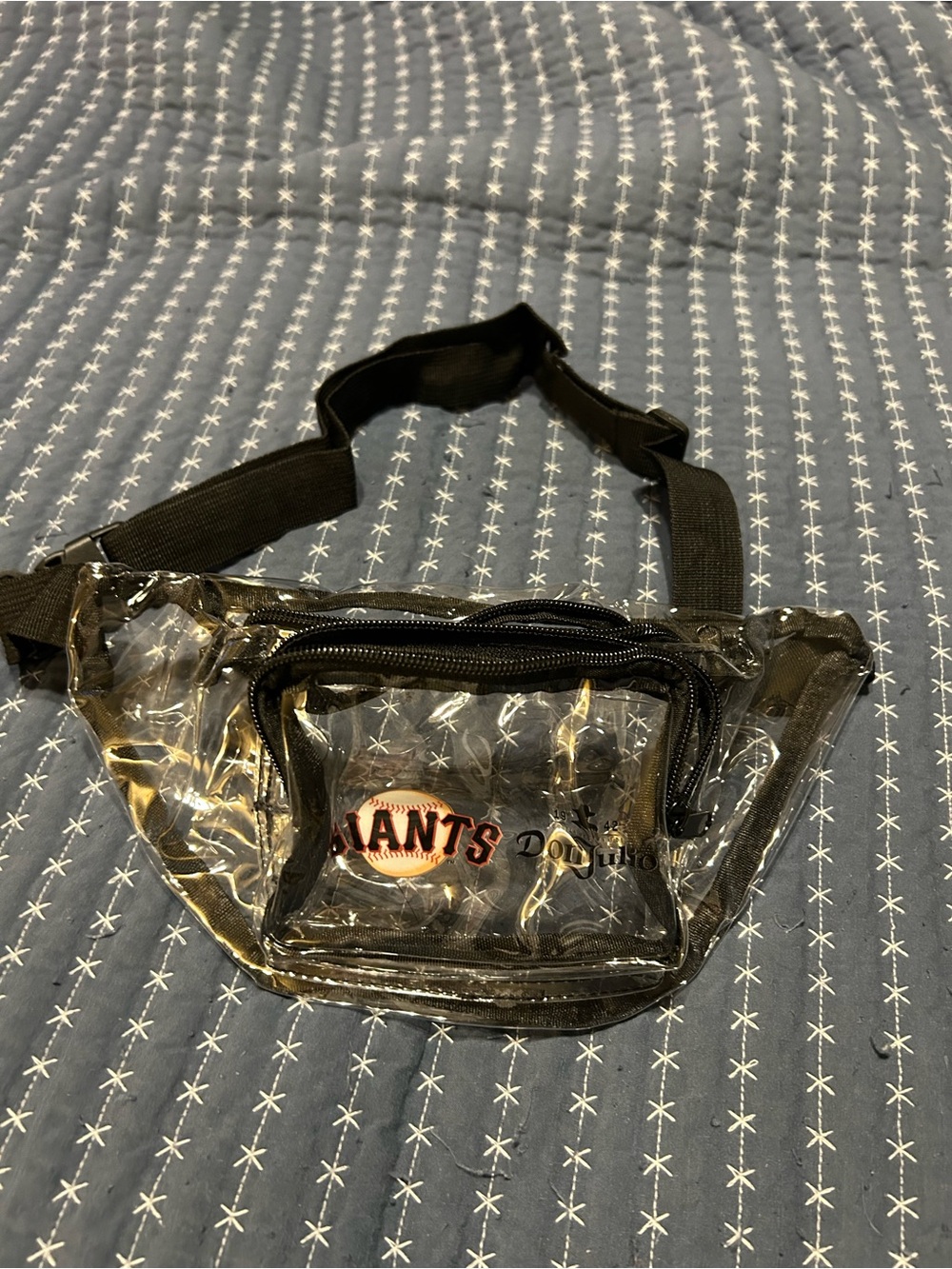 Clear Black Waist Bag with SF Giants and Don Julio Logo - Unisex Bags